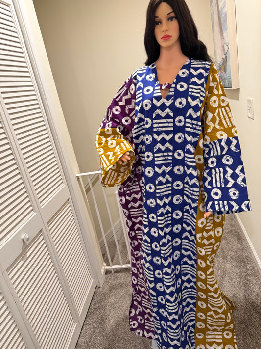 Oversized Ankara Maxi Dress
