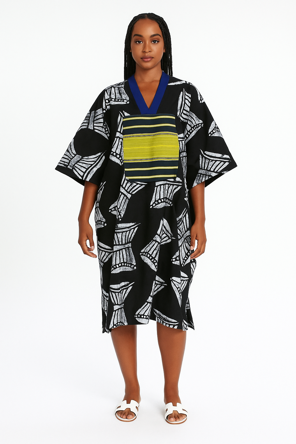 Hand Dyed Talking Drum Midi Dress