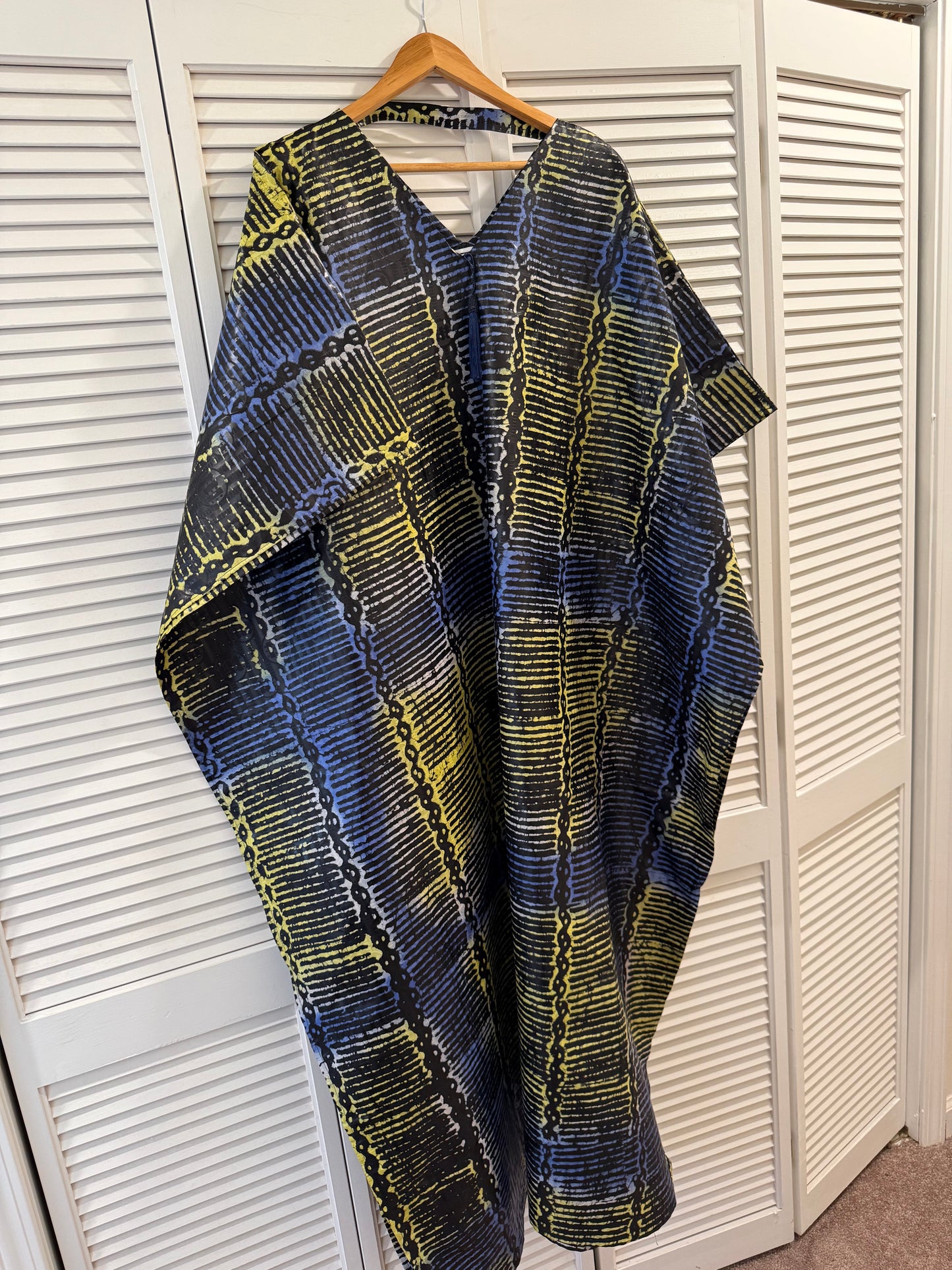 Elegant Batik Kaftan with Matching Headwrap