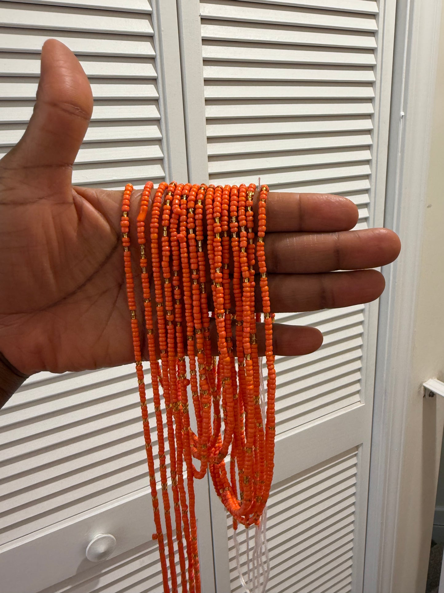 Multicolor African Tie on Waist beads