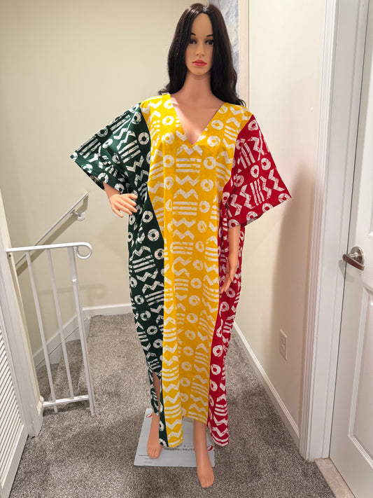 Multicolor Ankara Kaftan – 54” | Fits S–4X