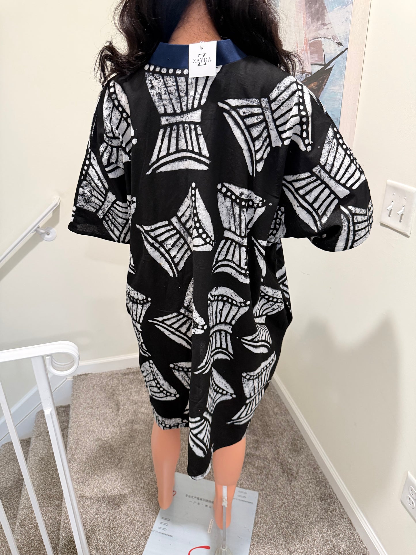 Hand Dyed Talking Drum Midi Dress