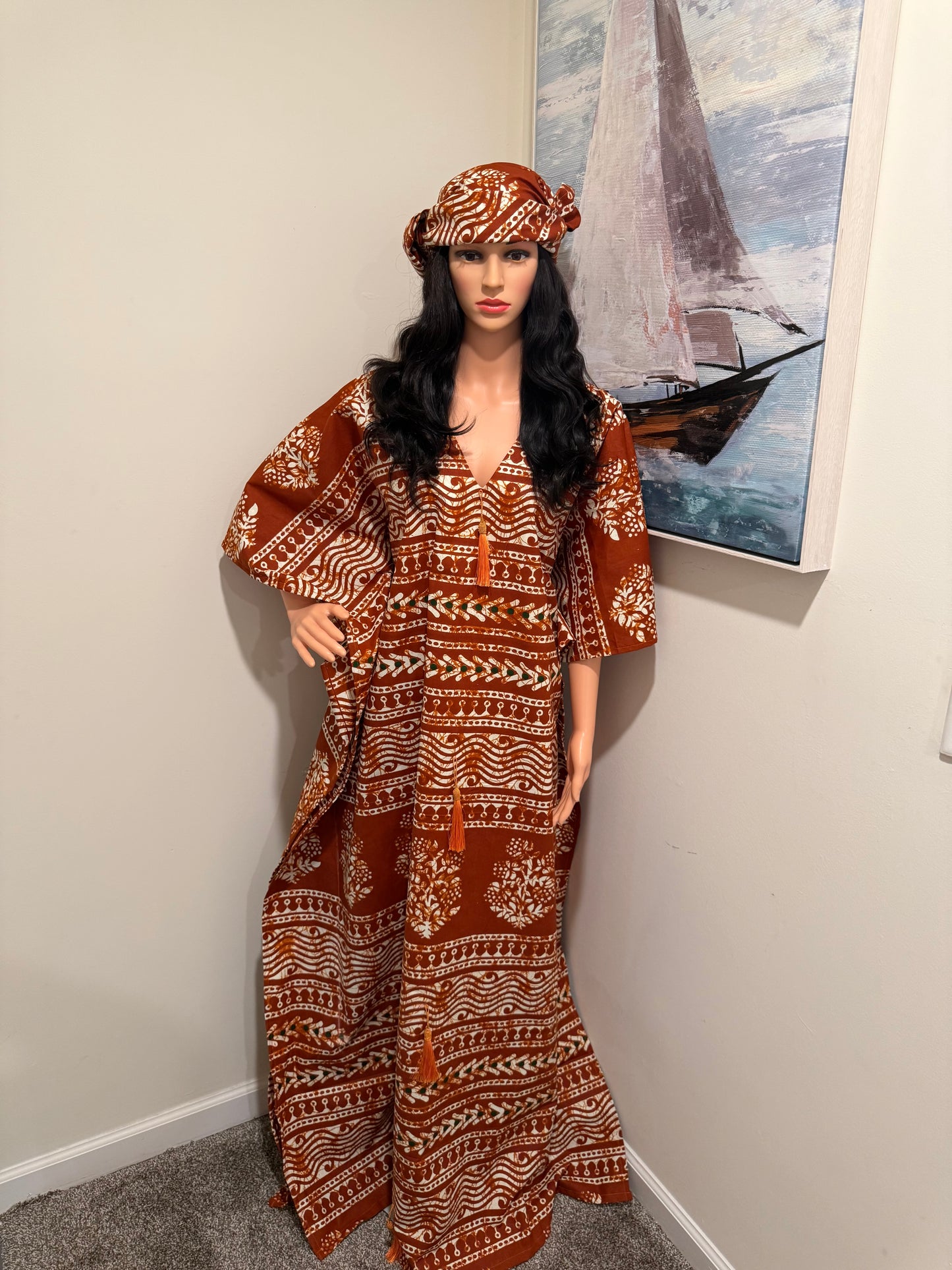 Elegant Ankara Bubu with Tassel Detail