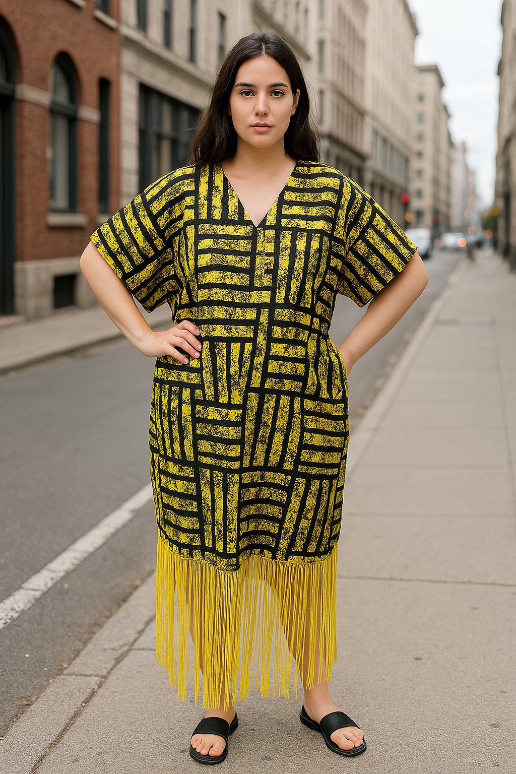 Ankara Fringe Kaftan