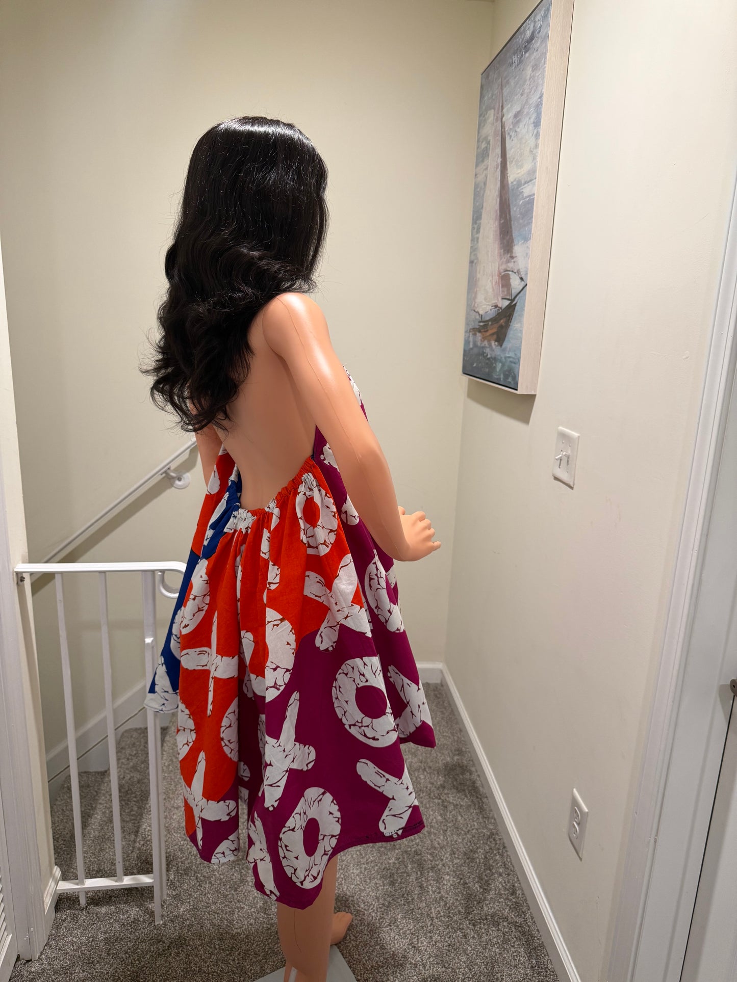 Marie Ankara Halter Circle Dress