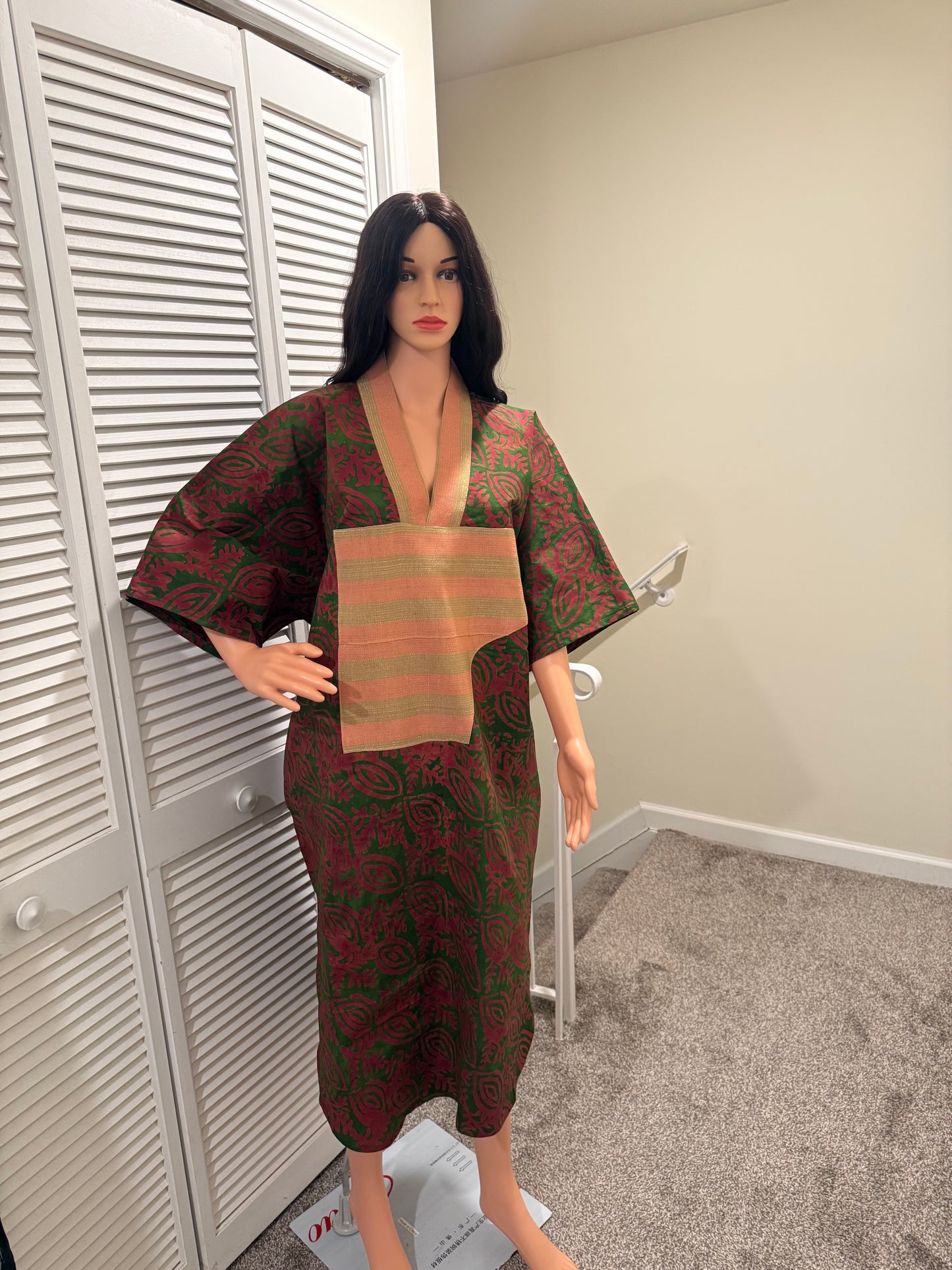 Adire X Aso Oke Kaftan