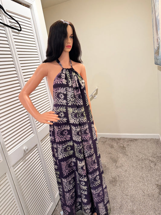 Adire Backless Maxi Dress