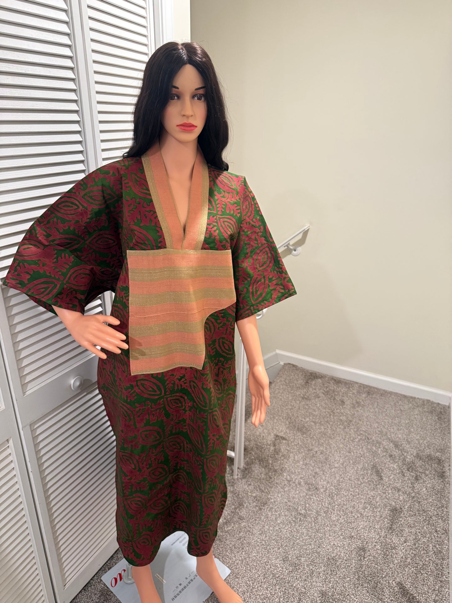Adire X Aso Oke Kaftan