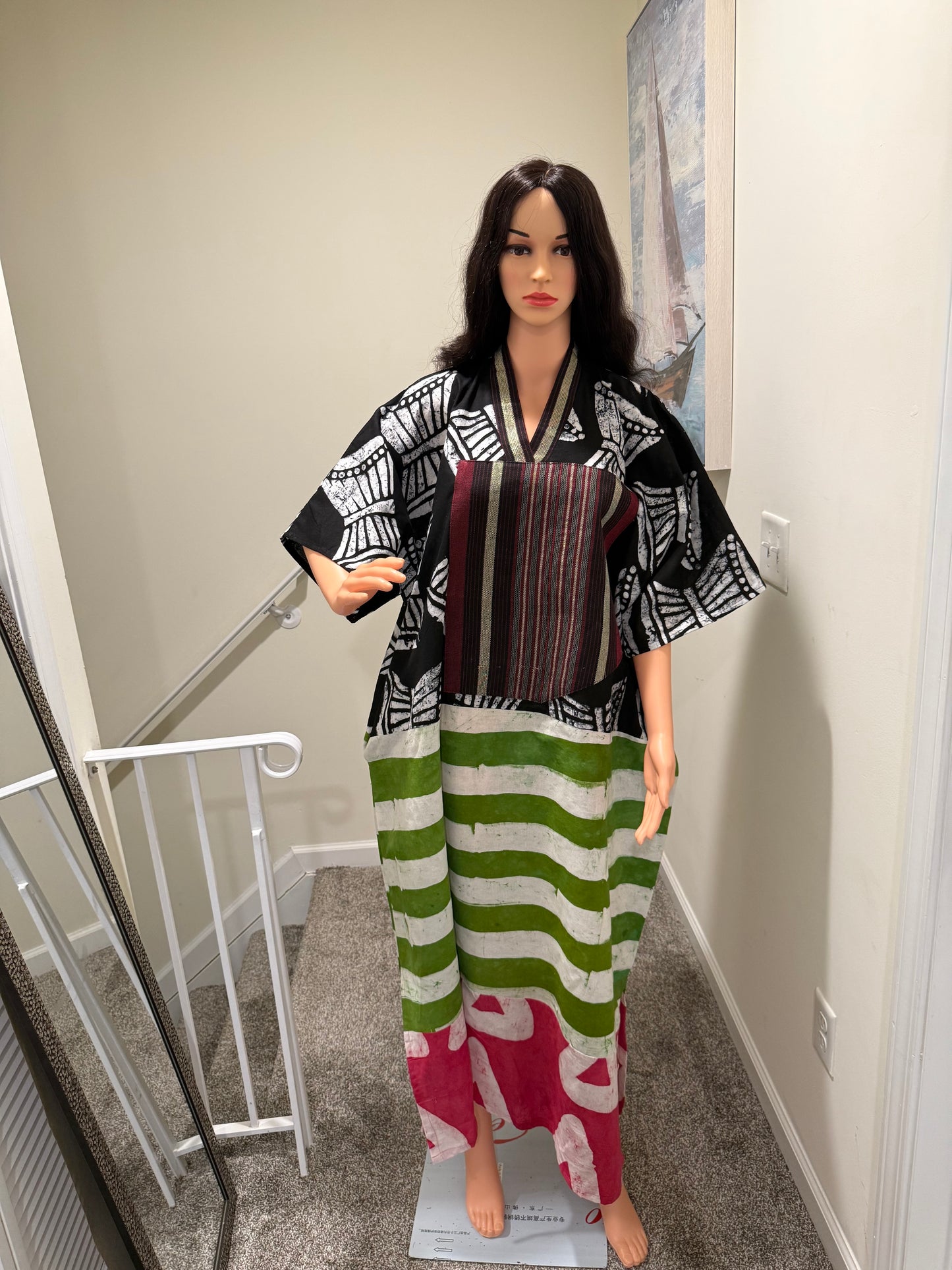 Rooted in Rhythm – Mixed Print Heritage Kaftan