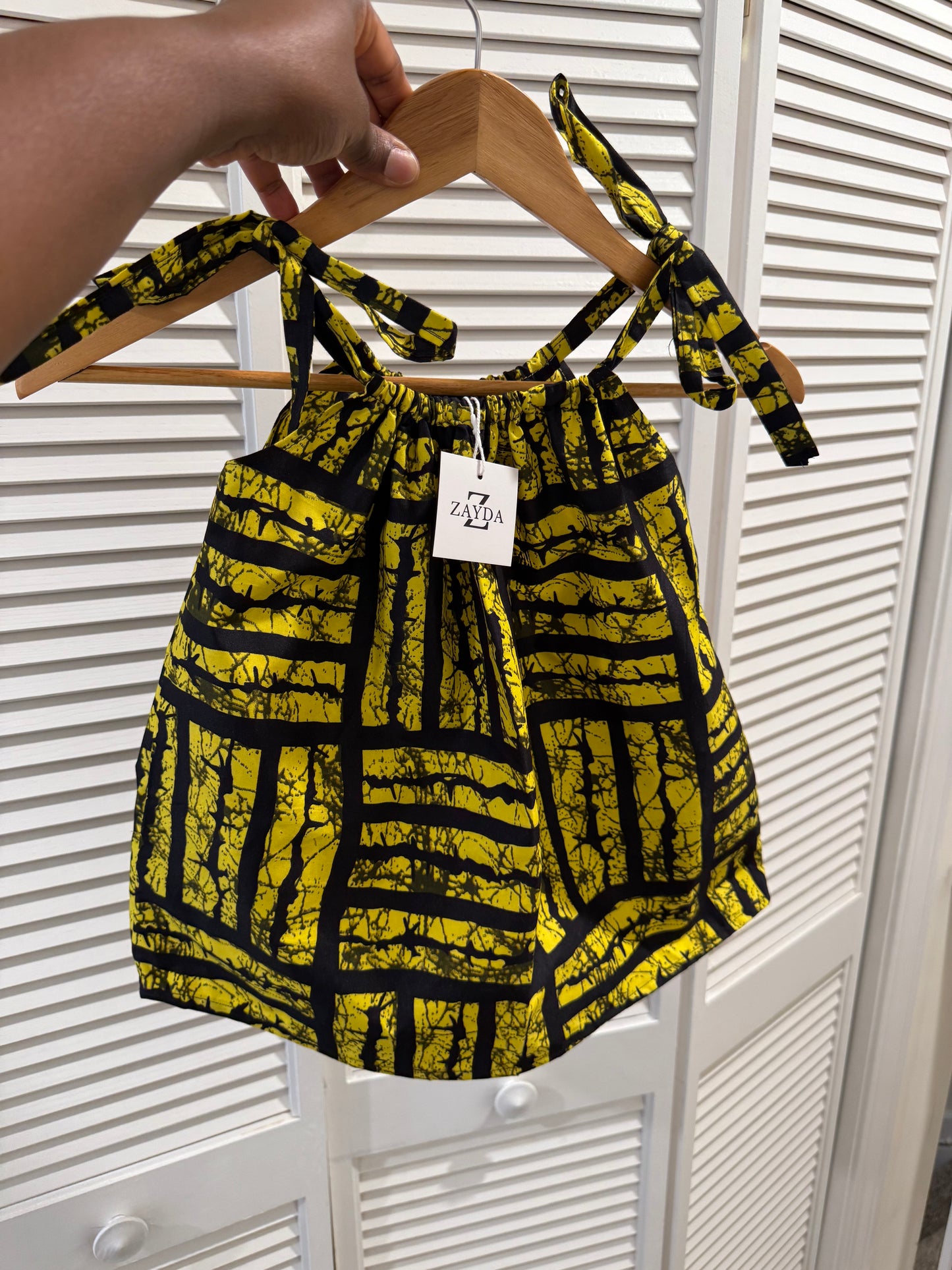 Handmade Kids Ankara Dress-Adjustable Straps