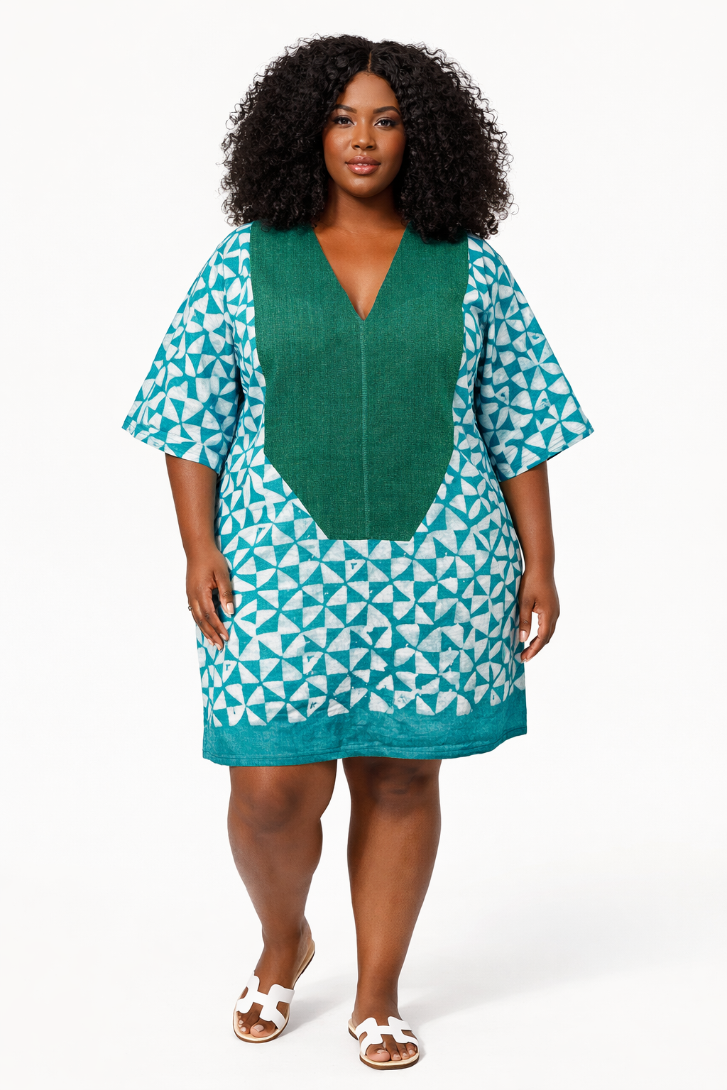 Adire X Aso OKe Tunic Dress 32”