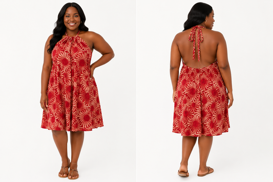 Marie Halter Flare Dress