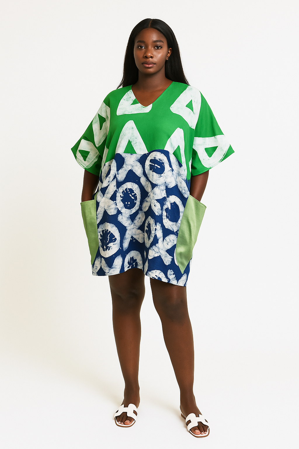 Two-Tone Heritage Mini – With Aso Oke Pockets