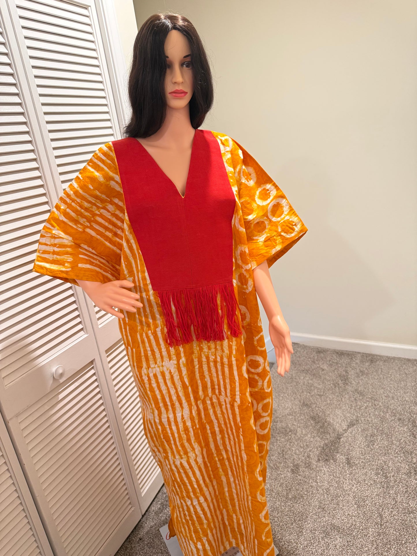 Adire x Aso Oke Fringe Bubu
