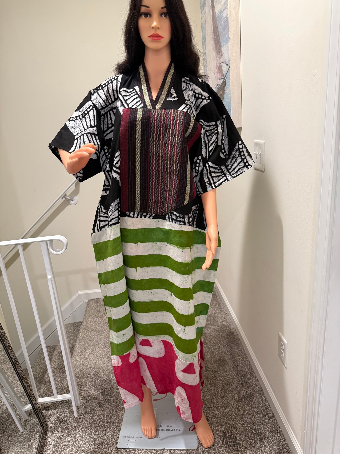 Rooted in Rhythm – Mixed Print Heritage Kaftan