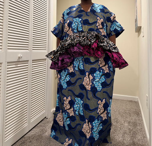 Shimmery Ankara Luxe Plus-Size Dress