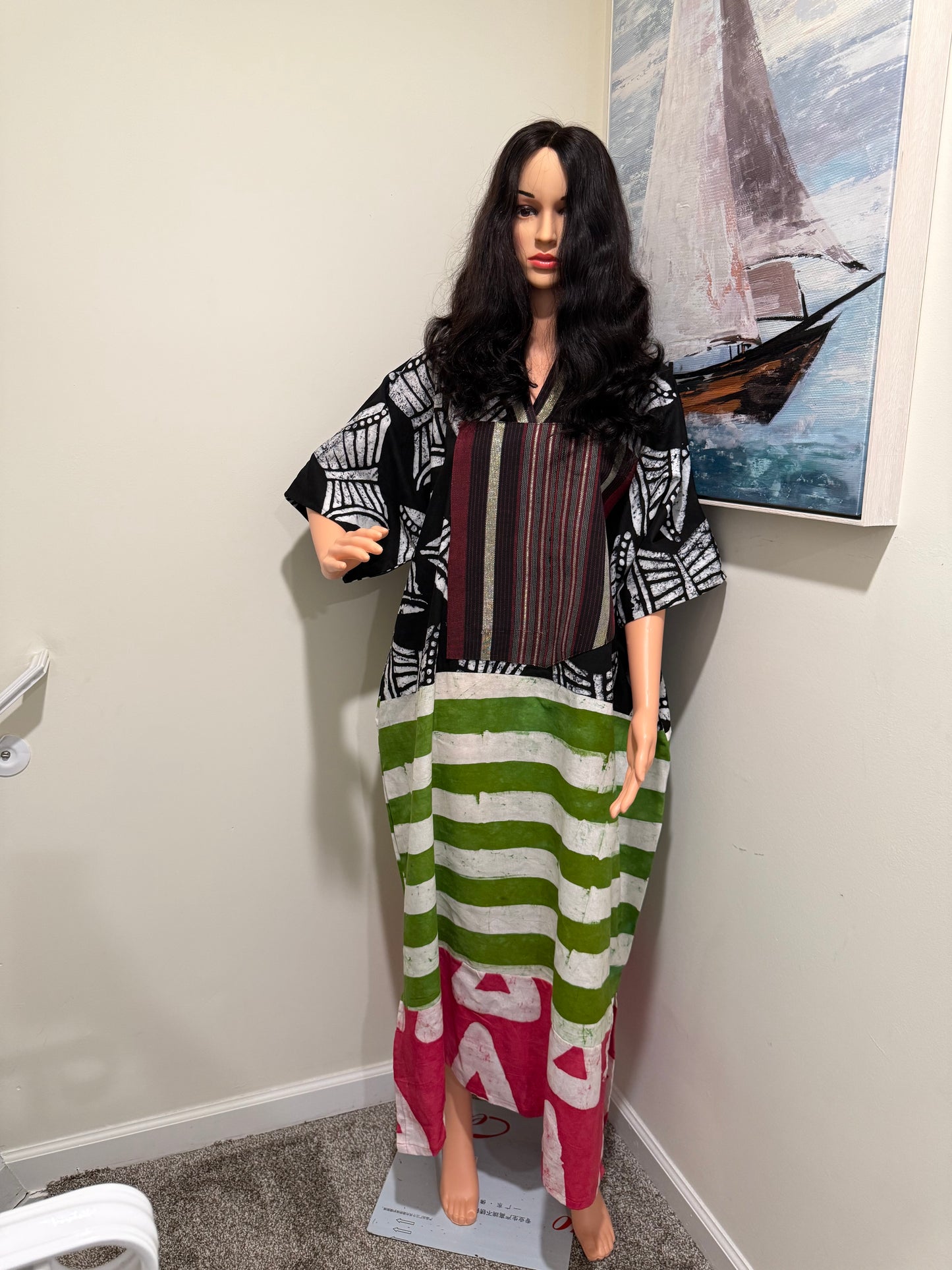 Rooted in Rhythm – Mixed Print Heritage Kaftan