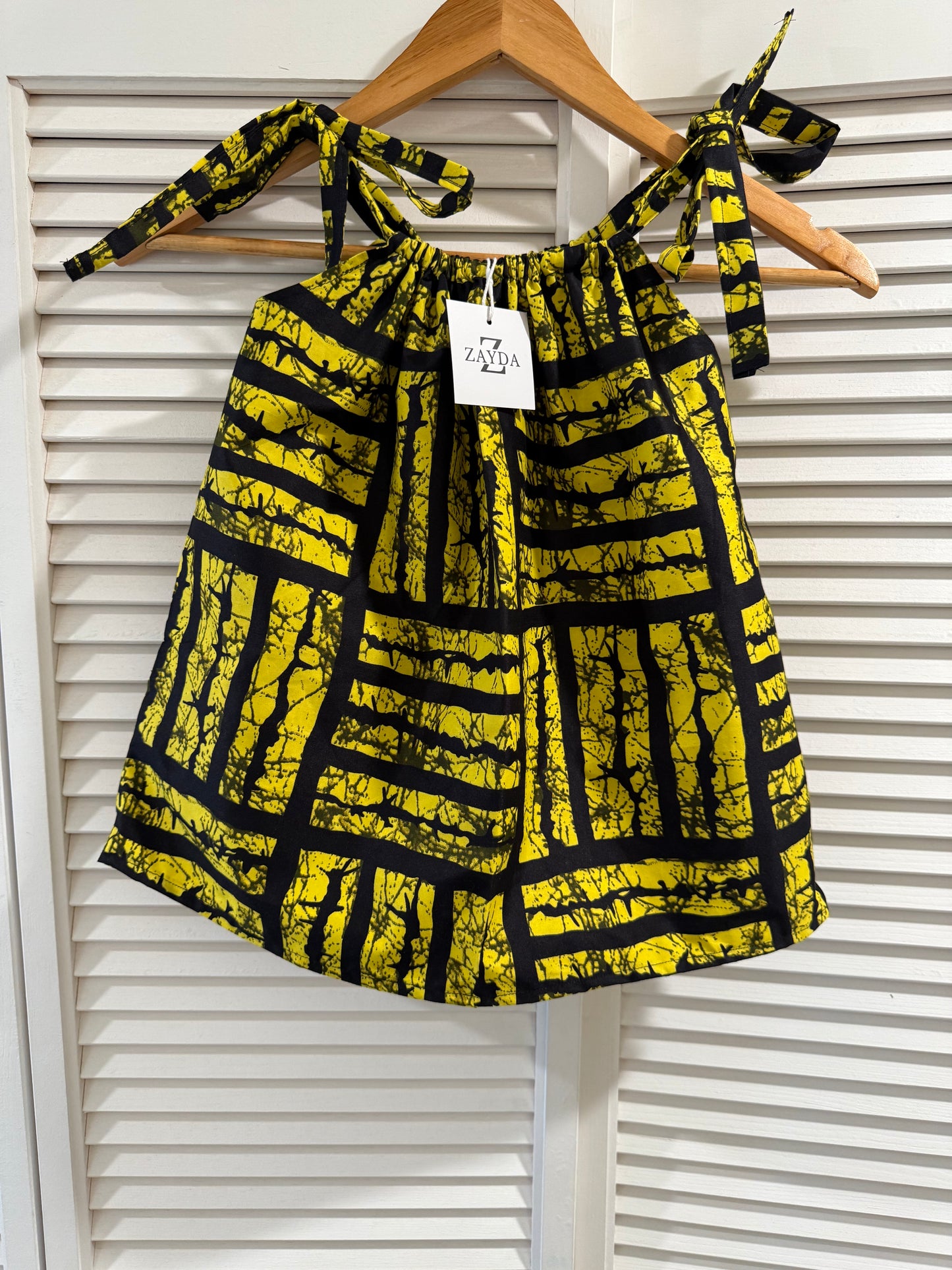 Handmade Kids Ankara Dress-Adjustable Straps