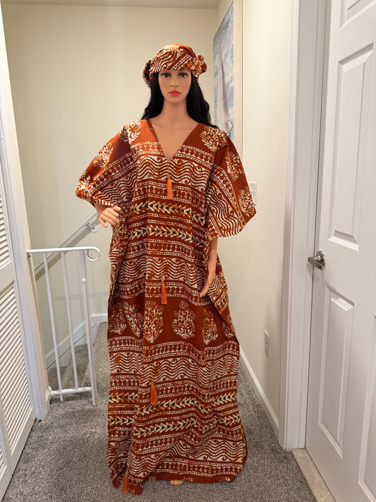 Elegant Ankara Bubu with Tassel Detail