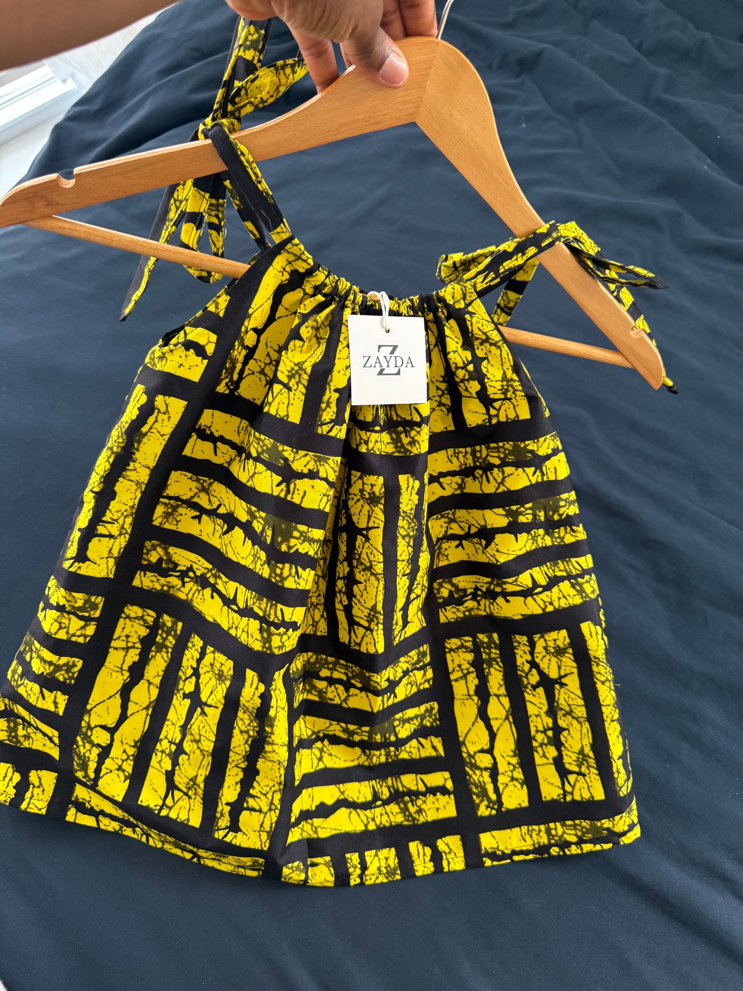 Handmade Kids Ankara Dress-Adjustable Straps