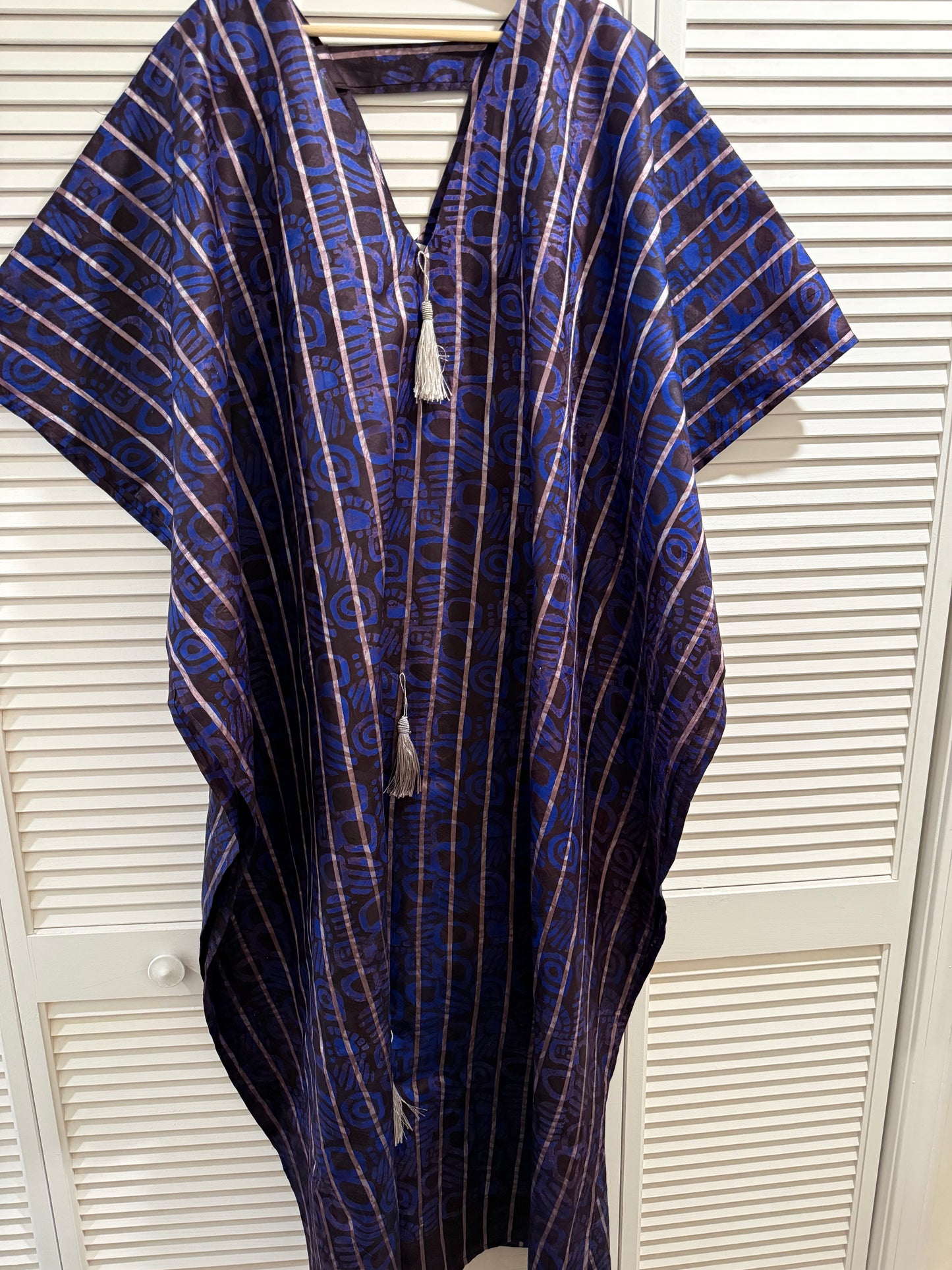 Luxurious Adire Kaftan with head scarf