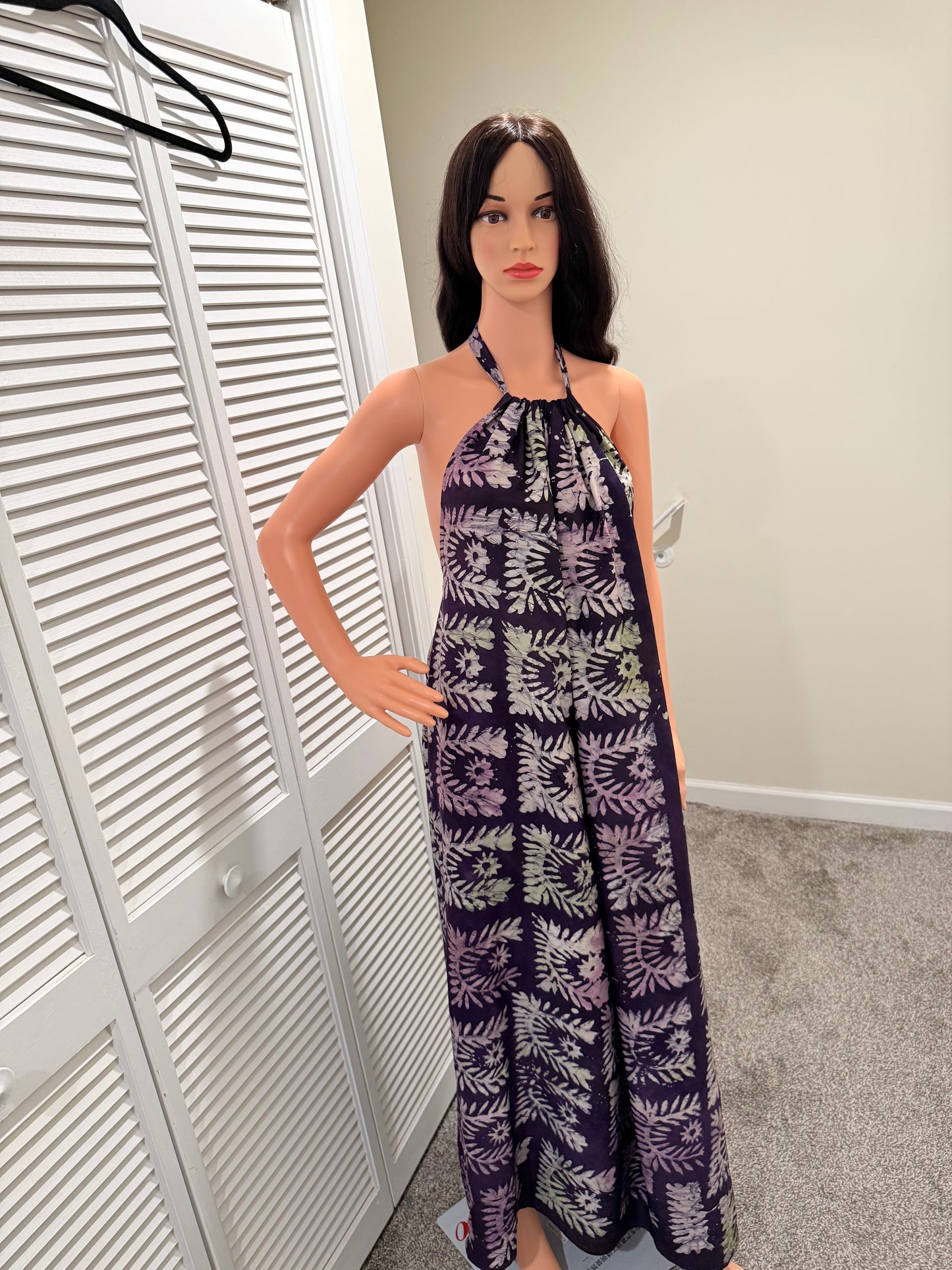 Adire Backless Maxi Dress