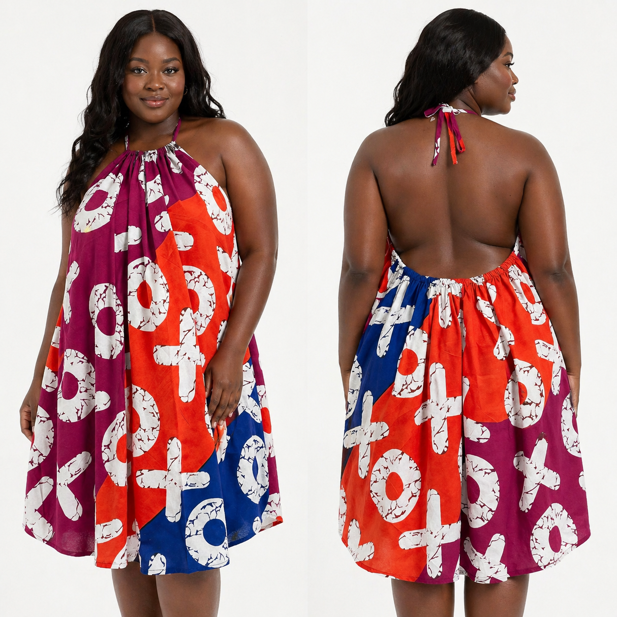 Marie Ankara Halter Circle Dress
