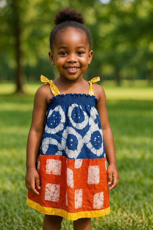 Kids Adire Dress