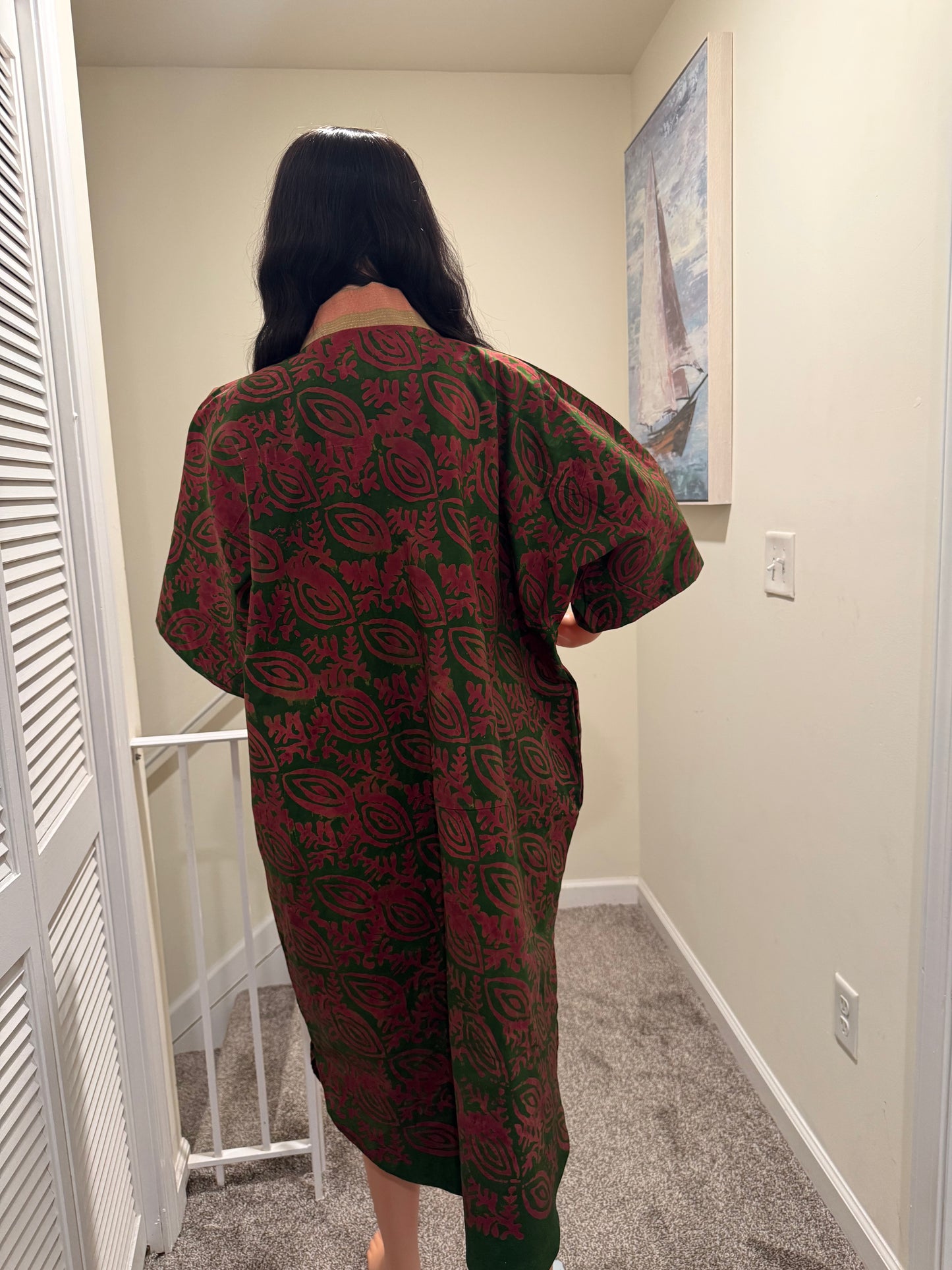Adire X Aso Oke Kaftan
