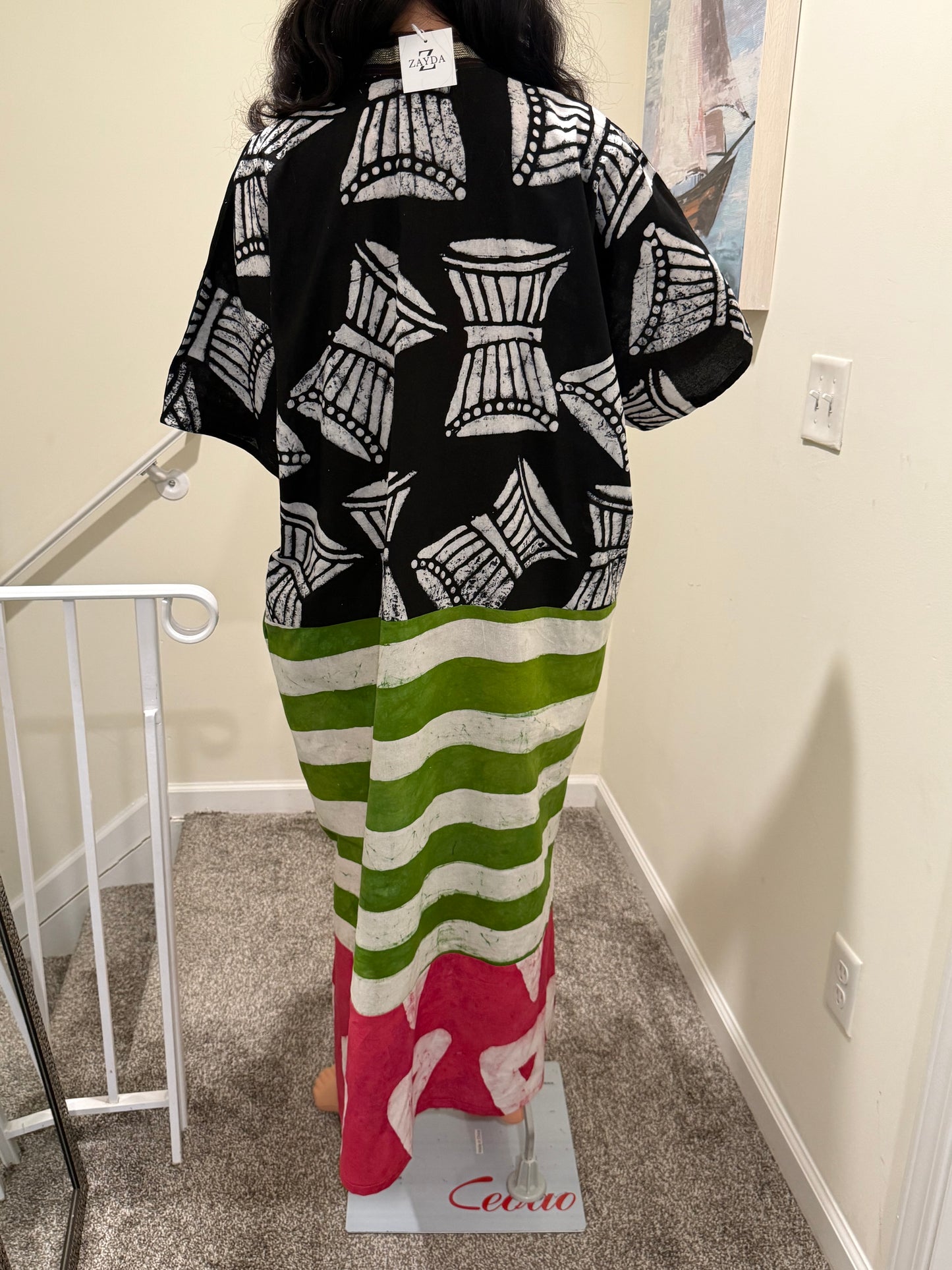 Rooted in Rhythm – Mixed Print Heritage Kaftan