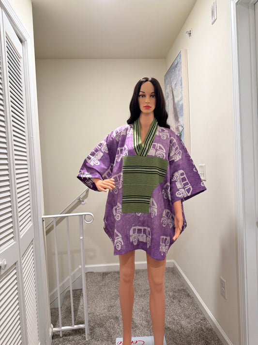 Adire & Aso Oke Oversized Mini Dress