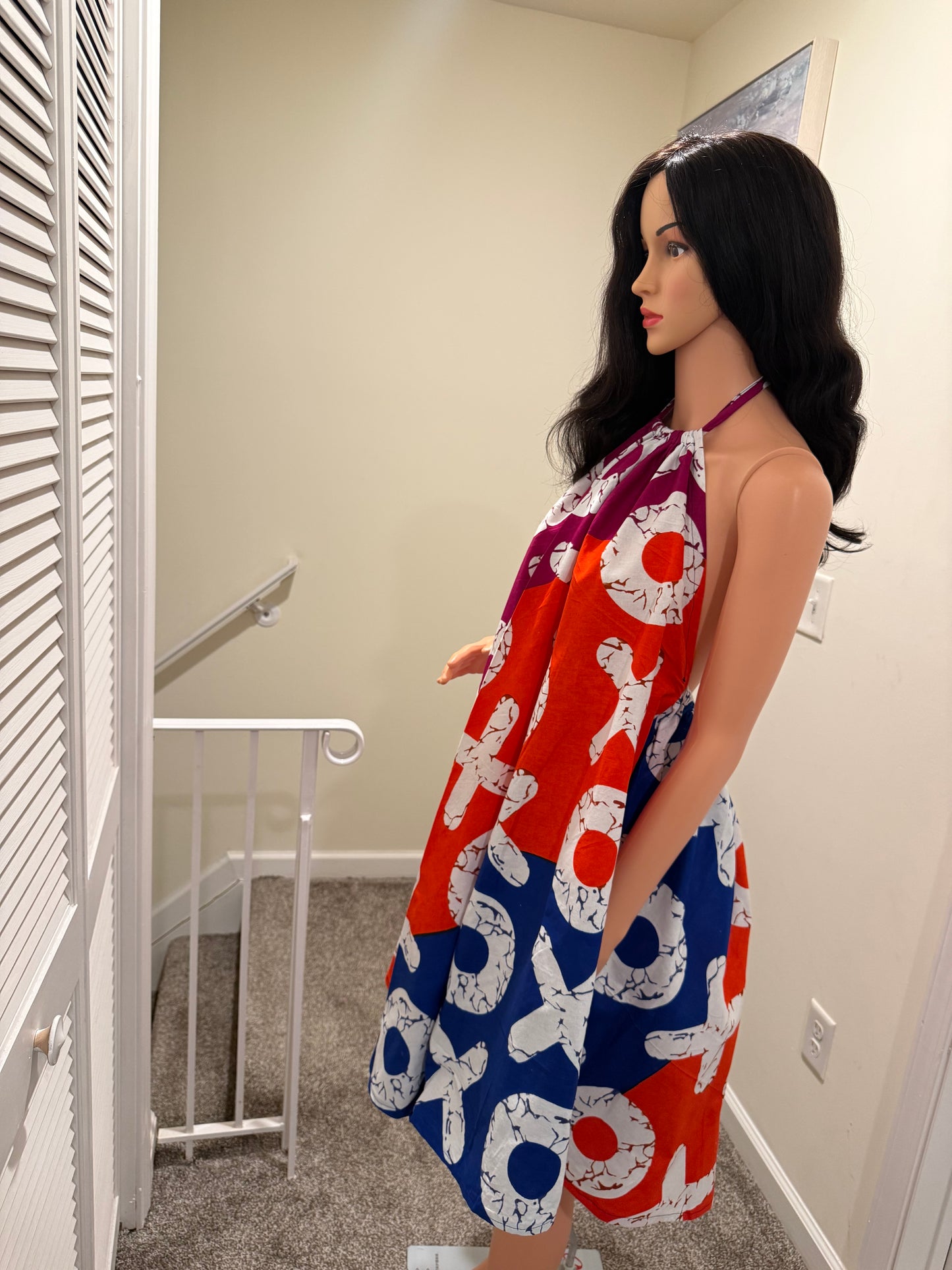 Marie Ankara Halter Circle Dress