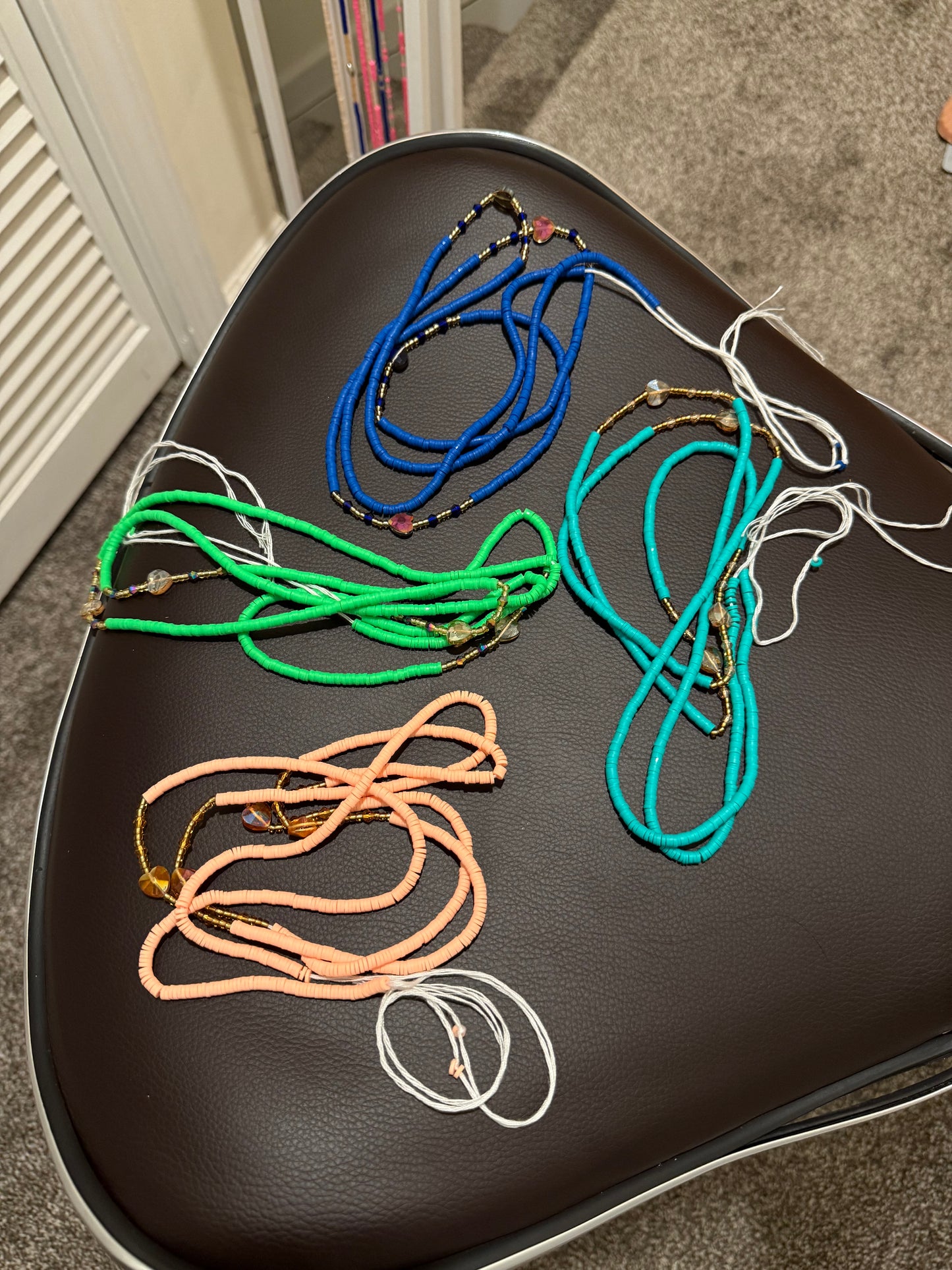 Multicolor Heishi and Glass Tie-On Waist Beads