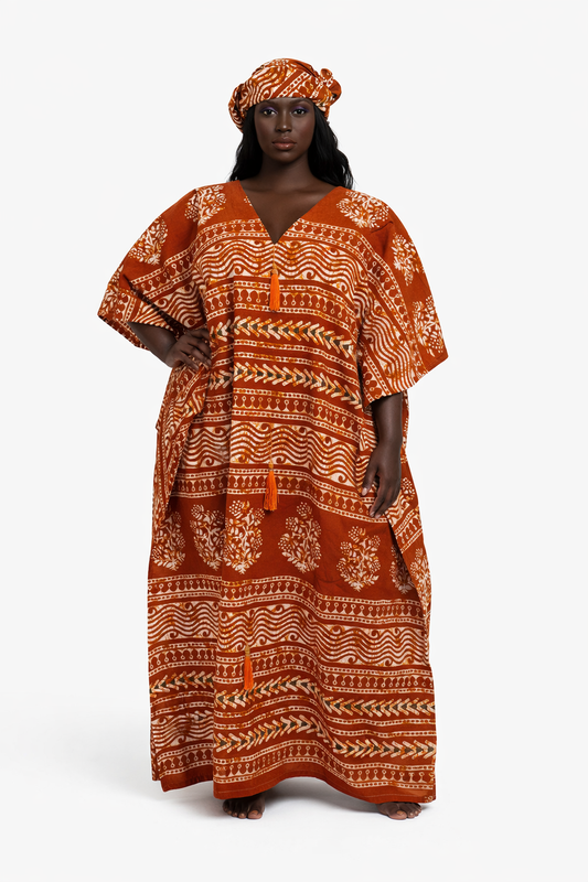 Elegant Ankara Bubu with Tassel Detail