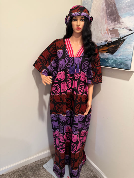 Vibrant Ankara Kaftan